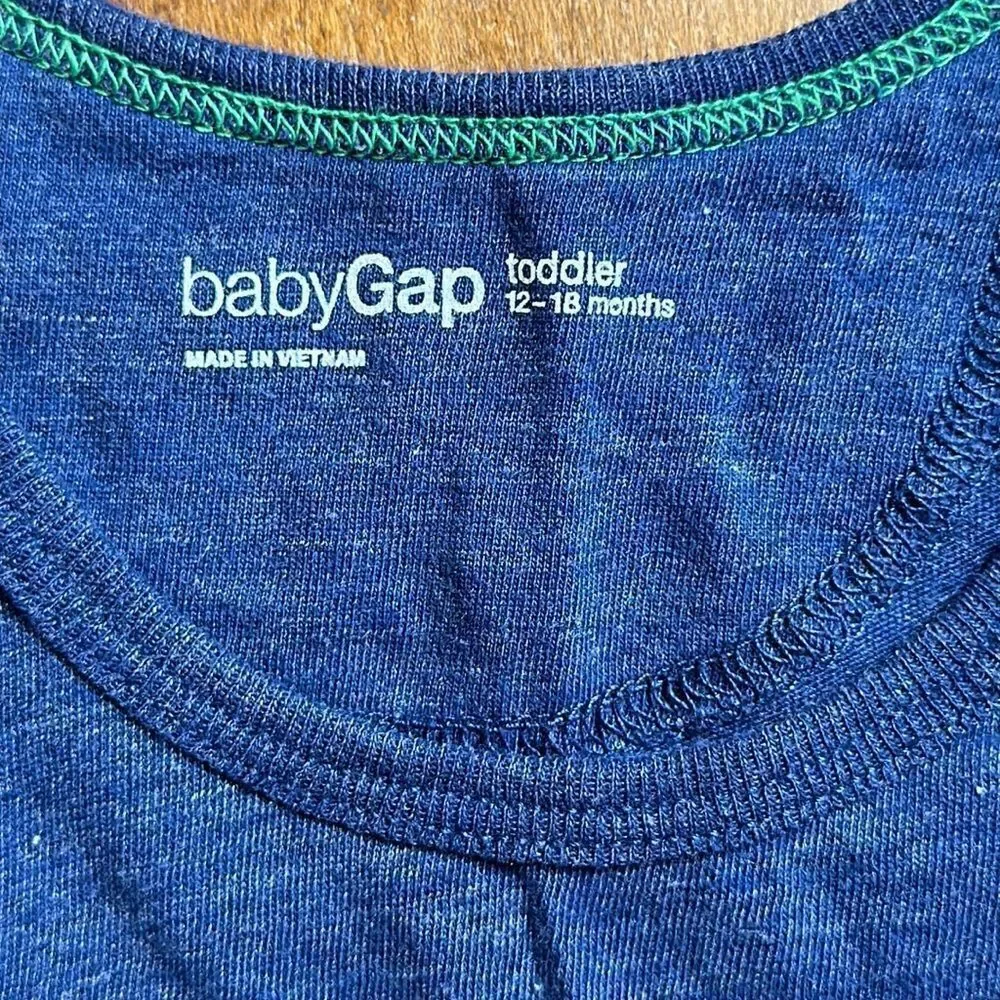 Gap tank top size 12 to 18 months Blue cotton beach vacation sleeveless shirt